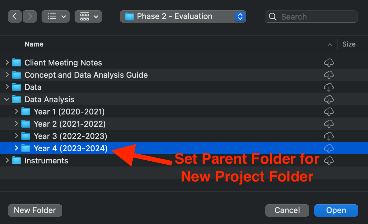 Figure 4.4: Browse to Correct Project Folder