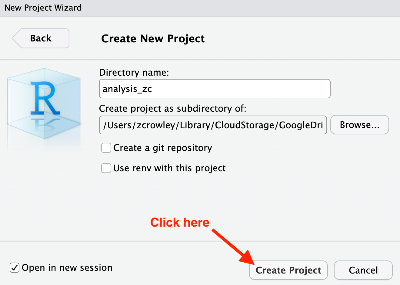 Figure 4.5: New Project Wizard- Create New Project